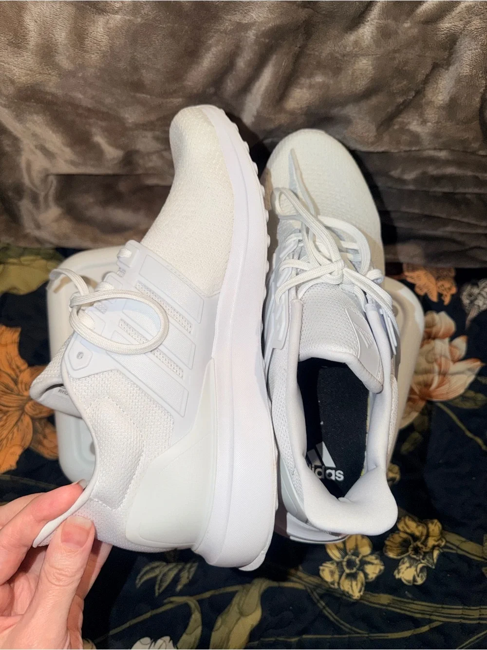 adidas Women’s All-White Athletic Running Shoes- Size 11